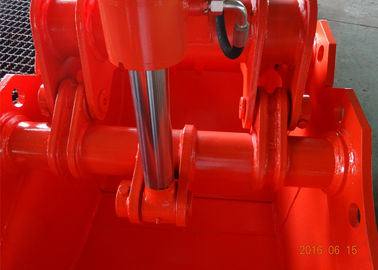 Bene durevole del cilindro su misura collegamento lungo di colore rosso della gru a benna dell'escavatore di portata grande
