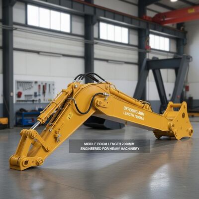 Braccio di escavatore a braccio medio Lunghezza 2300mm Braccio di escavatore Lunghezza braccio 7500mm Resistenza allo snervamento 345MPa Progettato per macchinari pesanti