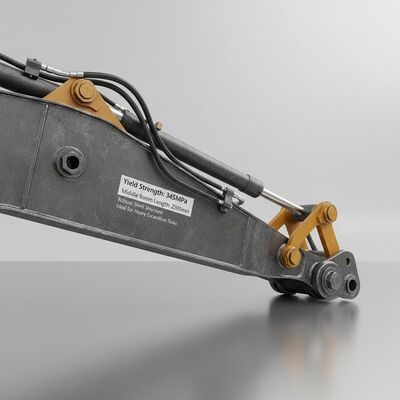 Resistenza allo snervamento 345MPa Braccio medio per braccio di escavatore Lunghezza 2300mm Robusta struttura in acciaio Ideale per lavori di scavo pesanti