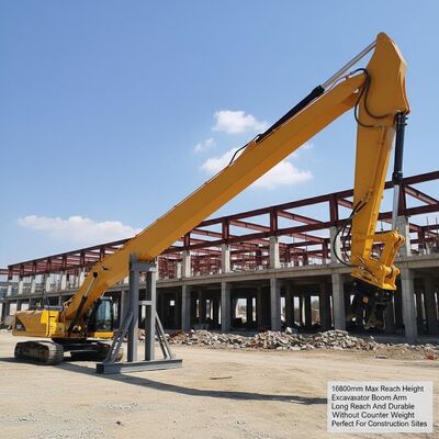 Braccio per escavatore a sbraccio massimo di 16800 mm, lungo e resistente, senza contrappeso, perfetto per cantieri edili
